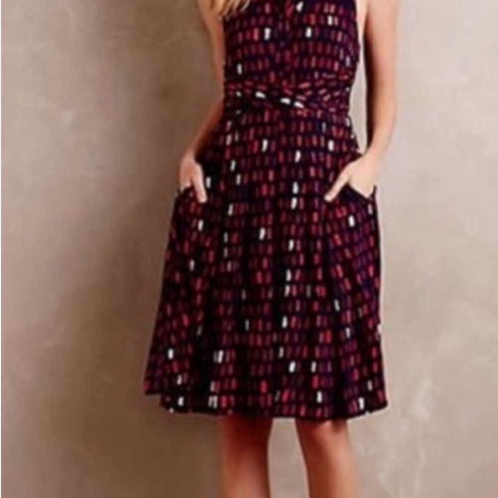 Anthropologie EUC TYLHO gorgeous, stylish, side zip, flattering, lined, pockets!